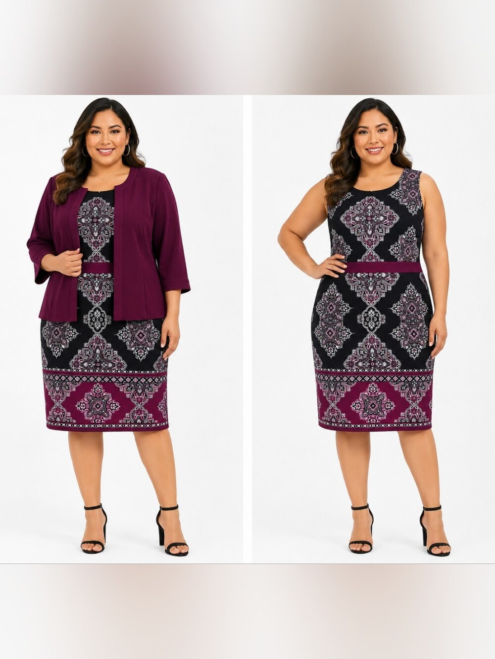 Studio One New York 2-Piece Jacket Dress Large NWT